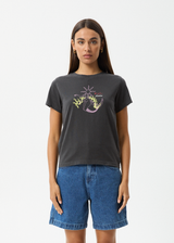 AFENDS Womens Sun Siren - Regular Tee - Stone Black - Afends womens sun siren   regular tee   stone black