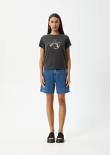 AFENDS Womens Sun Siren - Regular Tee - Stone Black - Afends womens sun siren   regular tee   stone black