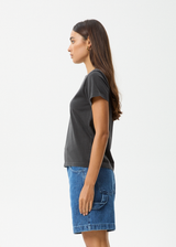 AFENDS Womens Sun Siren - Regular Tee - Stone Black - Afends womens sun siren   regular tee   stone black