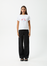 AFENDS Womens Sun Siren - Regular Tee - White - Afends womens sun siren   regular tee   white