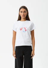 AFENDS Womens Sun Siren - Regular Tee - White - Afends womens sun siren   regular tee   white