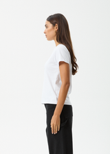 AFENDS Womens Sun Siren - Regular Tee - White - Afends womens sun siren   regular tee   white