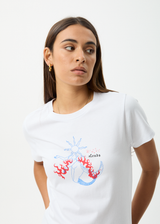 AFENDS Womens Sun Siren - Regular Tee - White - Afends womens sun siren   regular tee   white
