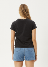 AFENDS Womens Greetings - Regular Tee - Stone Black - Afends womens greetings   regular tee   stone black