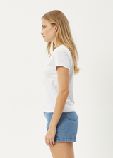 AFENDS Womens Greetings - Regular Tee - White - Afends womens greetings   regular tee   white