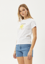 AFENDS Womens Sky High - Regular Tee - White - Afends womens sky high   regular tee   white