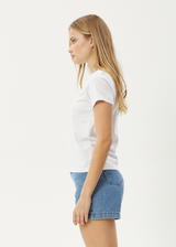 AFENDS Womens Sky High - Regular Tee - White - Afends womens sky high   regular tee   white