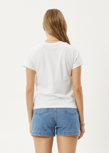 AFENDS Womens Sky High - Regular Tee - White - Afends womens sky high   regular tee   white