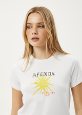 AFENDS Womens Sky High - Regular Tee - White - Afends womens sky high   regular tee   white