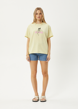 AFENDS Womens No Fury - Oversized Tee - Lemongrass - Afends womens no fury   oversized tee   lemongrass