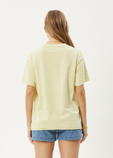 AFENDS Womens No Fury - Oversized Tee - Lemongrass - Afends womens no fury   oversized tee   lemongrass