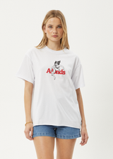 AFENDS Womens No Fury - Oversized Tee - White - Afends womens no fury   oversized tee   white