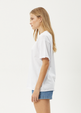 AFENDS Womens No Fury - Oversized Tee - White - Afends womens no fury   oversized tee   white