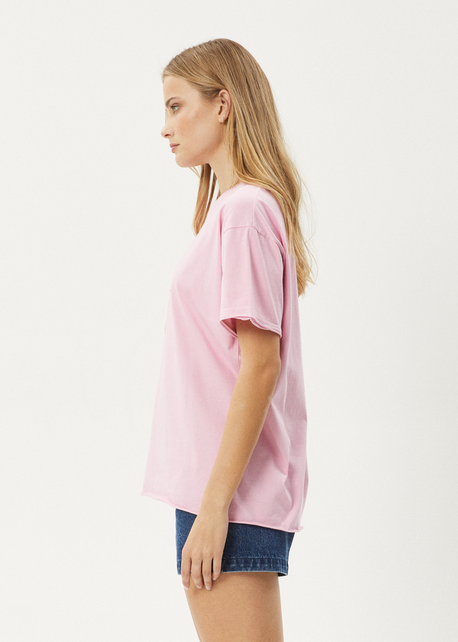 AFENDS Womens Sunny - Oversized Tee - Pink