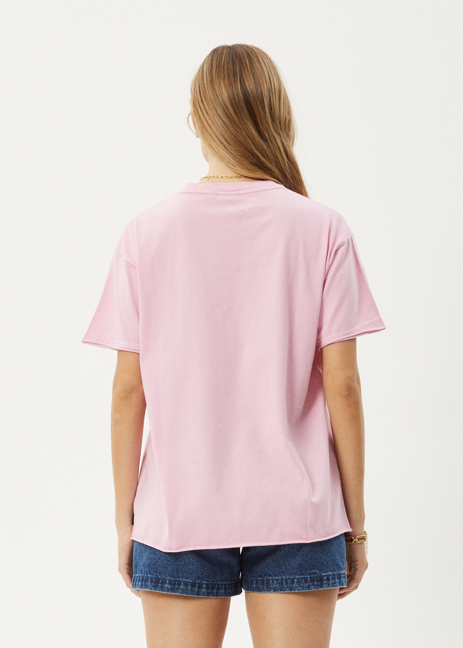 AFENDS Womens Sunny - Oversized Tee - Pink
