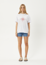 AFENDS Womens Sunny - Oversized Tee - White - Afends womens sunny   oversized tee   white