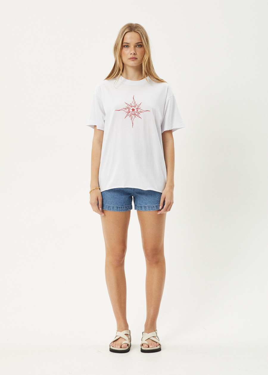 AFENDS Womens Sunny - Oversized Tee - White