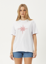 AFENDS Womens Sunny - Oversized Tee - White - Afends womens sunny   oversized tee   white