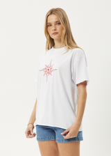 AFENDS Womens Sunny - Oversized Tee - White - Afends womens sunny   oversized tee   white