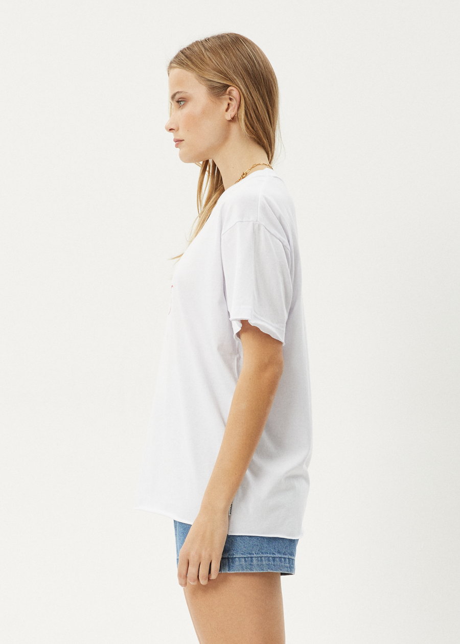 AFENDS Womens Sunny - Oversized Tee - White