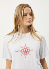AFENDS Womens Sunny - Oversized Tee - White - Afends womens sunny   oversized tee   white