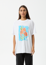 AFENDS Womens Still Life - Oversized Tee - White - Afends womens still life   oversized tee   white