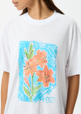 AFENDS Womens Still Life - Oversized Tee - White - Afends womens still life   oversized tee   white