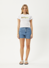AFENDS Womens Citrus - Baby Tee - White - Afends womens citrus   baby tee   white