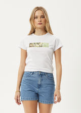 AFENDS Womens Citrus - Baby Tee - White - Afends womens citrus   baby tee   white