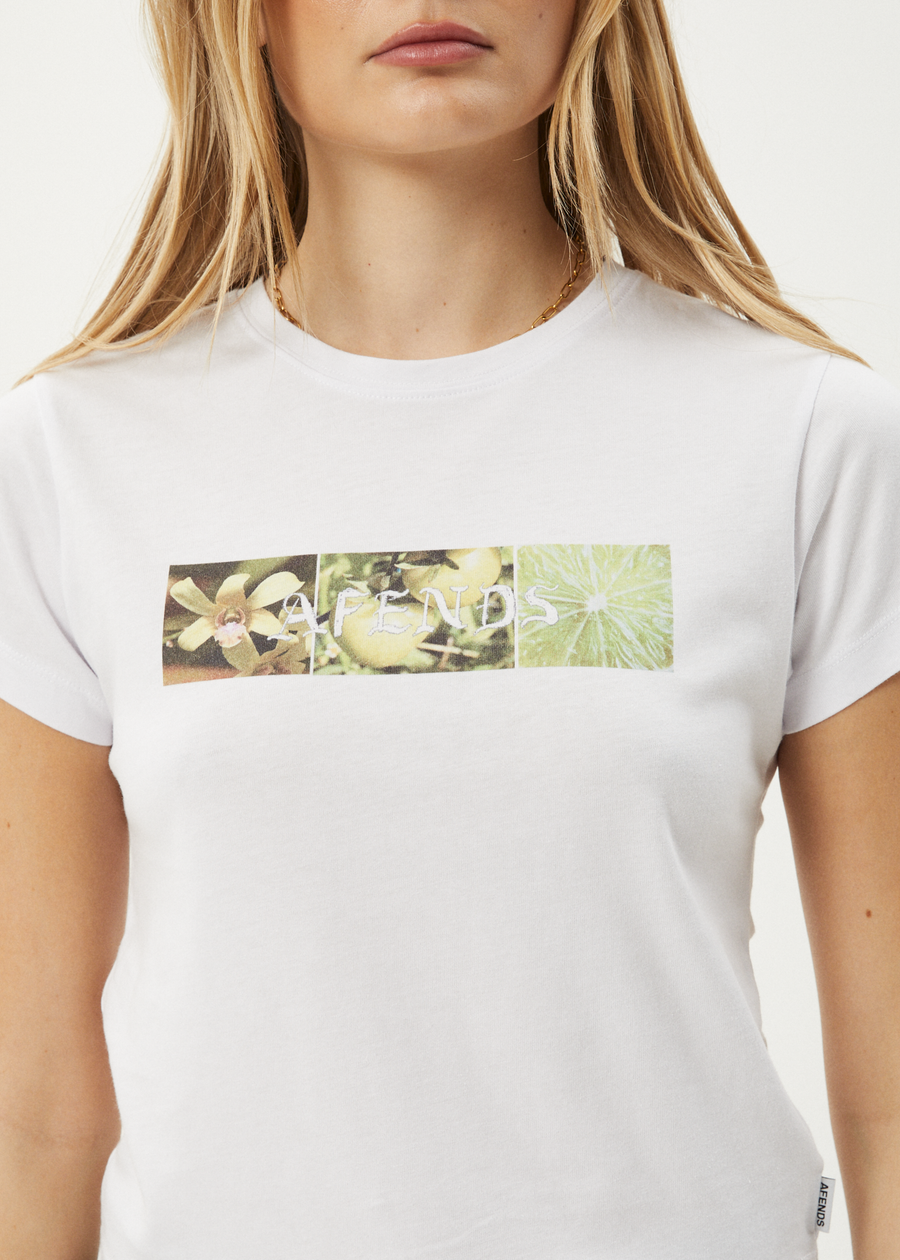 AFENDS Womens Citrus - Baby Tee - White