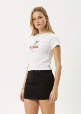 AFENDS Womens No Fury - Baby Tee - White - Afends womens no fury   baby tee   white