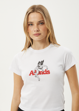 AFENDS Womens No Fury - Baby Tee - White - Afends womens no fury   baby tee   white