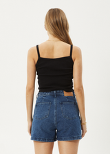 AFENDS Womens Sky High - Rib Singlet - Black - Afends womens sky high   rib singlet   black