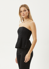 AFENDS Womens Lilo - Strapless Top - Black - Afends womens lilo   strapless top   black 