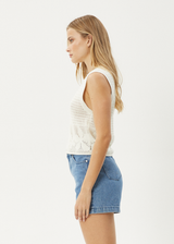 AFENDS Womens Saint - Knit Top - White - Afends womens saint   knit top   white 