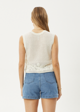 AFENDS Womens Saint - Knit Top - White - Afends womens saint   knit top   white 