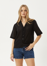 AFENDS Womens Marlow - Shirt - Black - Afends womens marlow   shirt   black 