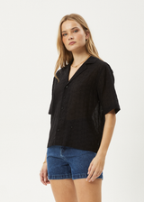 AFENDS Womens Marlow - Shirt - Black - Afends womens marlow   shirt   black 