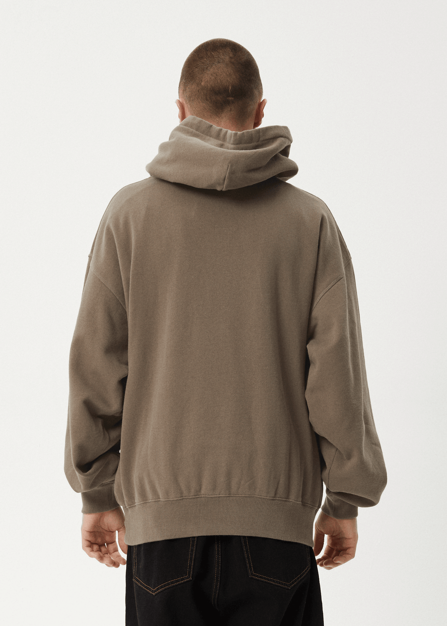 AFENDS Mens Antic - Boxy Hoodie - Fossil