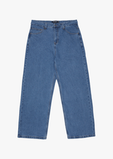 AFENDS Mens Pablo - Denim Baggy Jean - Worn Blue - Afends mens pablo   denim baggy jean   worn blue