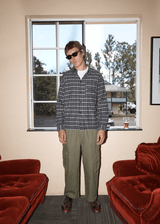 AFENDS Mens Darkness - Long Sleeve Shirt - Black Check - Afends mens darkness   long sleeve shirt   black check