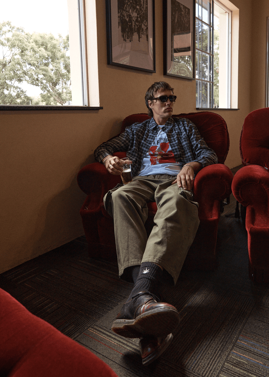 AFENDS Mens Atlas Canvas - Cargo Pant - Military