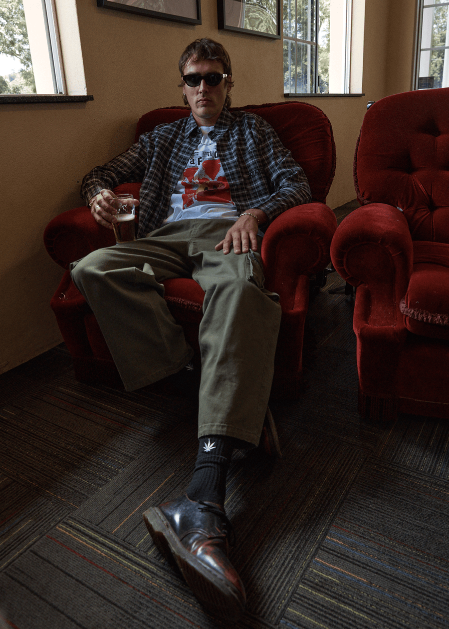 AFENDS Mens Dime Bag - Retro Tee - White