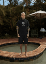 AFENDS Mens Global - Retro Tee - Black - Afends mens global   retro tee   black