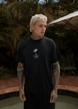 AFENDS Mens High Priority - Boxy Tee - Black - Afends mens high priority   boxy tee   black