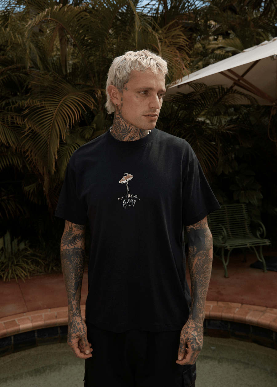 AFENDS Mens High Priority - Boxy Tee - Black