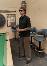 AFENDS Mens Welcome Back - Corduroy Baggy Pant - Fossil - Afends mens welcome back   corduroy baggy pant   fossil
