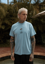 AFENDS Mens High Priority - Boxy Tee - Ocean Spray - Afends mens high priority   boxy tee   ocean spray