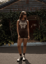 AFENDS Womens Set Fire - Knit Short - Coffee - Afends womens set fire   knit short   coffee