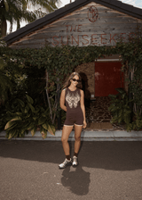 AFENDS Womens Set Fire - Knit Tank - Coffee - Afends womens set fire   knit tank   coffee